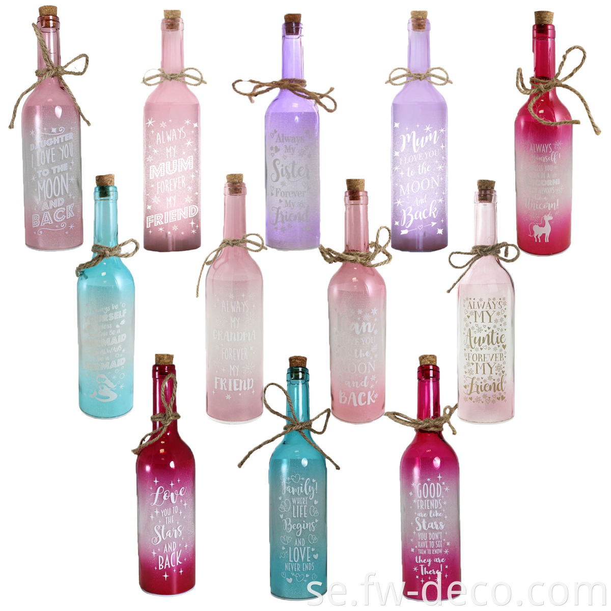 Star Light Battery Light Up Bottle Birthday Present